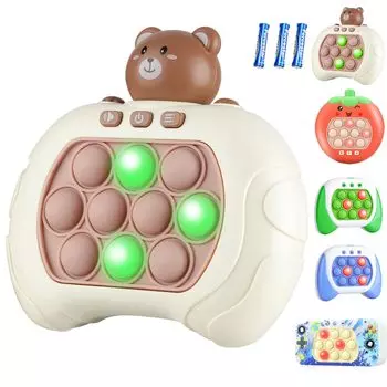 Улучшенная игра Push Pop, электрическая светящаяся Push Pop, образовательная игрушка Squeeze со звуком, игрушка, игра, товары для снятия стресса, игрушка для аутизма, концентрация внимания