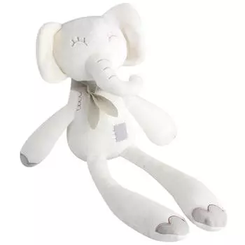 «Улучшенная успокаивающая плюшевая игрушка «Белый слон» для младенцев» 40 cm белый