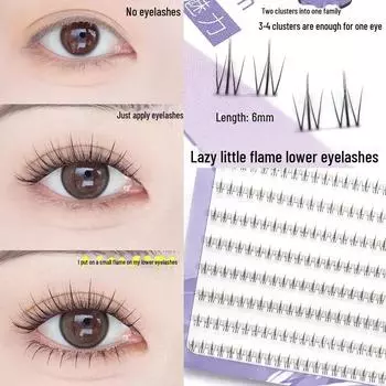 Улучшенные прозрачные стержневые многопучковые ресницы: Большая вместимость, естественный вид