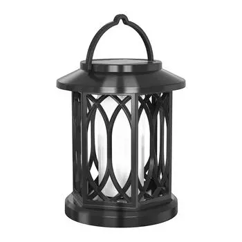 Улучшенный уличный водонепроницаемый светильник на солнечной батарее с мигающим пламенем, Подвесной светильник с танцующим пламенем на солнечной батарее, Декоративная лампа-огонь с автоматическим включением/выключением One Size