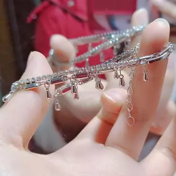 Улучшите свой стиль: Элегантный бриллиантовый браслет с роскошным универсальным дизайном для женщин Full diamond bracelet
