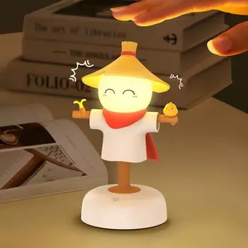 Улыбающаяся акула пугало ночной прикроватный сенсорный датчик настройки таймера регулировка яркости цвет лампочки USB перезаряжаемый светильник для кормления лампа для сна