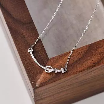 Улыбающееся ожерелье M Bius Обернутое ожерелье с легкой роскошью и нишевым ощущением