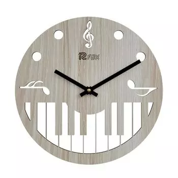 Улыбающийся дизайн пианино 12 дюймовые ручной работы стильные элегантные аналоговые деревянные настенные часы для гостиной прихожей спальни офиса в подарок белое буковое дерево