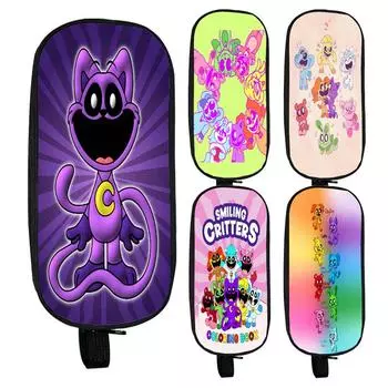 Улыбающийся пенал с изображением зверька, милый аниме-мультфильм, коробка для канцелярских принадлежностей для детей начальной школы, модная сумка для ручек 1