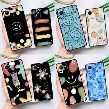 Улыбка Лицо Счастливый Милый Чехол Для Realme C55 C33 C31 C35 C30 C11 C15 C25s C21Y GT Neo 5 3T 2T 8 9 10 11 Pro Plus Realme C35