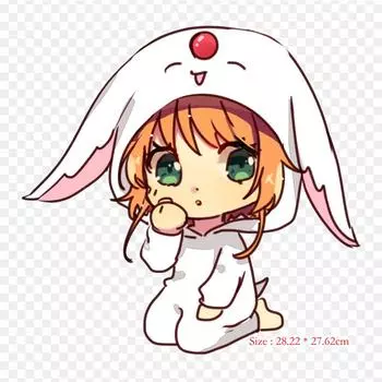 Улыбка Мокона Сакура, термопереводные наклейки для одежды, футболка «сделай сам», нашивки для одежды, крутая термопереносная виниловая наклейка, значок, моющийся декор