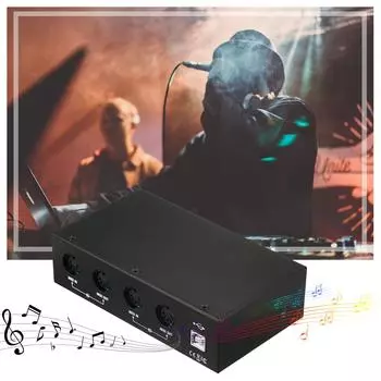 UM4X4 USB MIDI-интерфейс 4 входа/4 выхода 64 MIDI-канала 4i/4o + объединение 2i4o MIDI-блок 4X4 чёрный
