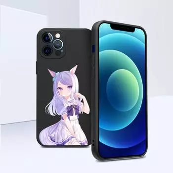 Uma Musume Красивый чехол для телефона для iPhone 14 11 12 13 Pro Max X XR XS Max 6 6S 7 8 Plus SE 2022 Жидкий квадратный цветной чехол для телефона iPhone 14