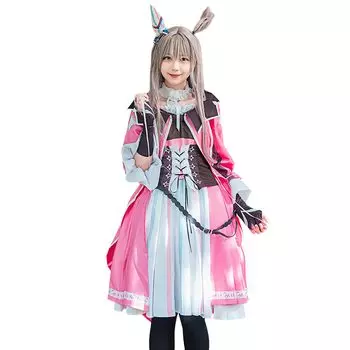 Uma Musume Wonder Acute Косплей Хэллоуин Аниме Конкурс Одежда Розовый [молочное время] розовый