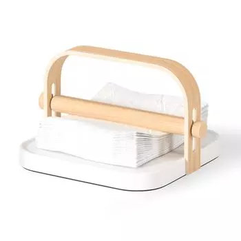 Umbra Paper Napkin Holder White Natural Bellwood [Official] W23D20H13cm белый