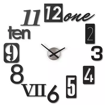 Umbra Настенные часы Стильные настенные часы Аналоговые внутренние черные NUMBRA 2118430040 чёрный