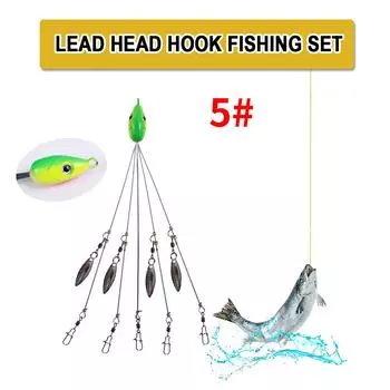 Umbrella Fishing Lure Alabama Rig Head Set Swimming Bait Minnow Fishing Tac AU 4#