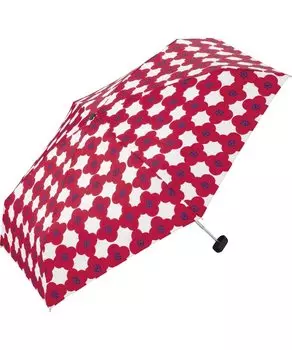 Umbrella Folding Umbrella Camellia Mini Red Ladies 50cm For Both Sunny and Rainy Days Compact With Hook Easy To Carry Floral Pattern Scandinavian красный