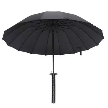 Umbrella Katana Umbrella Samurai Umbrella Creative Strong Windproof Automatic Umbrella For Outdoor Sunny Rainy Days чёрный