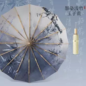 Umbrella Manual model Strong 16-bone enlarged reinforcement Thickened color glue Sunscreen sun umbrella Women s parasol