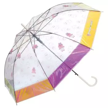 Umbrella Shiny Umbrella Pink Long Umbrella 60cm Jump Umbrella Large Sparkling Photogenic Shiny Glass Fiber Durable Character Transparent Stylish Cute