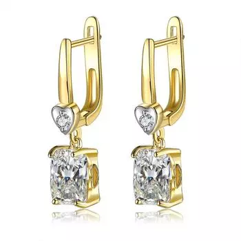 Umcho Квадратные серьги-гвоздики «Любовь» для женщин, медные серьги с прозрачным кубическим цирконием, юбилейные женские модные украшения для подруги