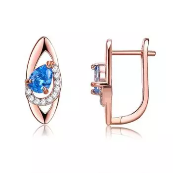 Umcho Медные серьги для женщин, серьги-гвоздики с объемной каплей голубой воды, модные украшения на романтическую годовщину