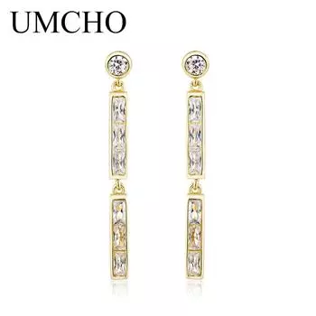 UMCHO модные настоящие серьги-капли для женщин, модные украшения, 2018, подарки на день рождения, ювелирные украшения