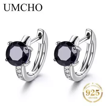 UMCHO Натуральные Элегантные Серьги сапфировый