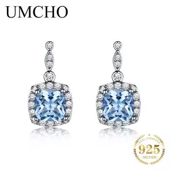 UMCHO небесно-голубые серьги-капли на Рождество, День матери, День святого Валентина, ювелирные изделия, подарки для женщин, жены, мамы и девочки на любой случай