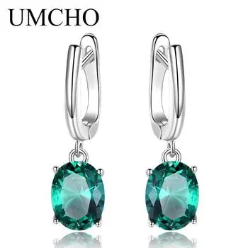 UMCHO овальные серьги-клипсы с камнем для женщин, корейские серьги, модные свадебные ювелирные изделия, подарок