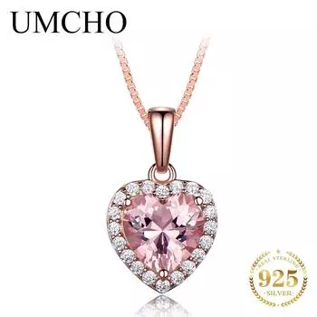 UMCHO ожерелья из стерлингового серебра 925 пробы, однотонные элегантные подвески, роскошные украшения для женщин, мамы, подруги и девочек