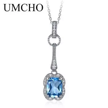UMCHO подвески ожерелья для женщин свадебные украшения подарок небесно-голубой
