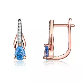 UMCHO романтические синие серьги-гвоздики с каплями воды 5А, прозрачные модные украшения для женщин и подруг