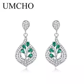 UMCHO серьги-клипсы для женщин, нано-драгоценный камень, юбилей, день рождения, День святого Валентина, ювелирные изделия, подарки