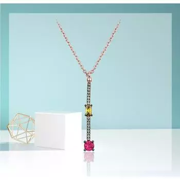 UMCHO создал ожерелья с подвеской из нано-цитрина и рубина, цельное ожерелье из стерлингового серебра 925 пробы для женщин, офисные украшения высокого качества