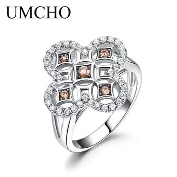 UMCHO Твердое кольцо из стерлингового серебра 925 пробы 6