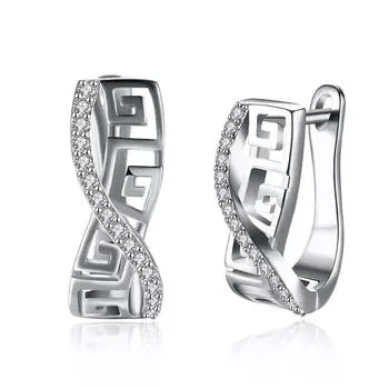 UMCHO великолепные медные серьги-клипсы для женщин, свадебные украшения, подарок серебряный