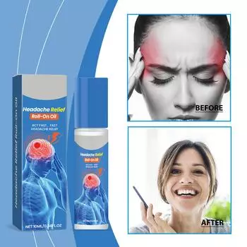 Уменьшение головной боли, шариковое масло, синусит, дисменорея, тошнота, травяная жидкость для снятия напряжения и снятия стресса. 10 мл One Size синий