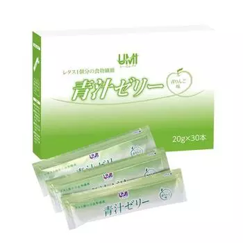 UMI Wellness Green Juice Зеленый диетический зеленый сок Ячмень Яблоко Отсутствие Здоровья 30 штук x 1 коробка Желе, Яблоко, Клетчатка, Желе, Трава, Сок,