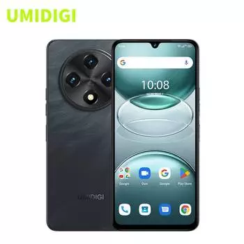 UMIDIGI G100 смартфон Android 14,NFC 6000 мАч,Celular 6.9 120 Гц Eye-Care,UNISOC T615,6 ГБ ОЗУ 128 ГБ ПЗУ,50-мегапиксельная камера сотового телефона 6GB 128GB чёрный