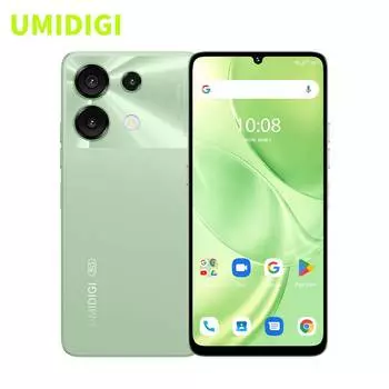 UMIDIGI G9 5G Android 14 Смартфон 12 ГБ(6+6 ГБ расширенной оперативной памяти) 128 ГБ UNISOC T765 Глобальный дебют 5000 мАч 50 МП 6,75” 90 Гц мобильный телефон 6GB+128GB зелёный