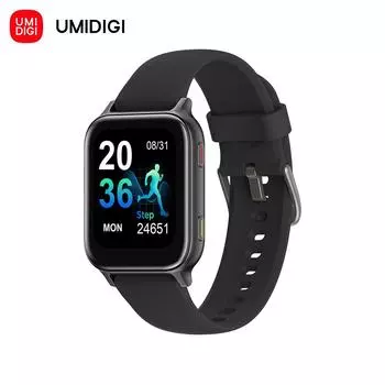 UMIDIGI Uwatch 5S Bluetooth Смарт-часы 1,7 IP68 Водонепроницаемые SmartWatch Фитнес-монитор сердечного ритма и кислорода в крови для Android iOS светло-серый