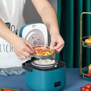 Умная электрическая рисоварка, многофункциональные мини-кастрюли с антипригарным покрытием, домашний и кухонный прибор 220 В с пароваркой 220V синий