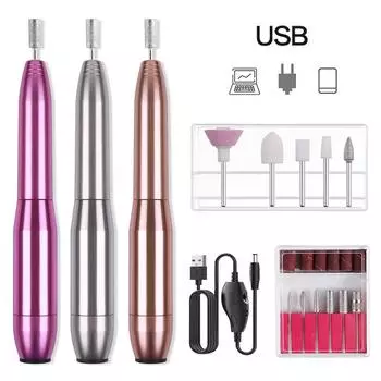 Умная электрическая шлифовальная машинка для ногтей, маникюрная машинка 3 в 1, сверло для 20000 об/мин, профессиональная фреза, набор инструментов для удаления геля