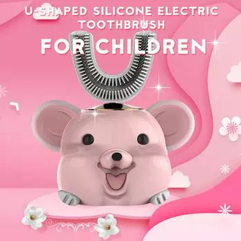 Умная электрическая зубная щетка для детей 2–6 лет, U-образная зубная щетка, ленивая зубная щетка разноцветный