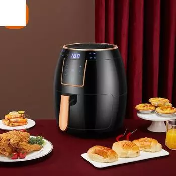 Умная автоматическая бытовая многофункциональная электрическая фритюрница объемом 5,5 л с безмасляным управлением плитой и корзиной с антипригарным покрытием