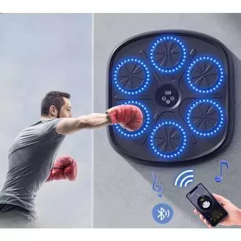 Умная Bluetooth музыкальная боксерская настенная мишень, детское боксерское тренировочное оборудование, боксерский тренажер, домашнее фитнес-оборудование, боксерская мишень