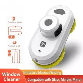 Умная бытовая техника, робот для мытья окон, автоматический 3000 Па, большой всасывающий пульт дистанционного управления, стеклоочиститель для плитки, стены, моющие инструменты US Plug белый