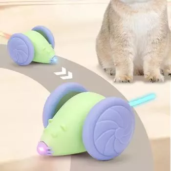 Умная игрушка для кошек, автоматическая движущаяся игрушка для кошек, автомобиль, перезаряжаемый через USB, забавная мышь для домашних животных, интерактивная игрушка для кошек и котят, электрические игрушки для мышей
