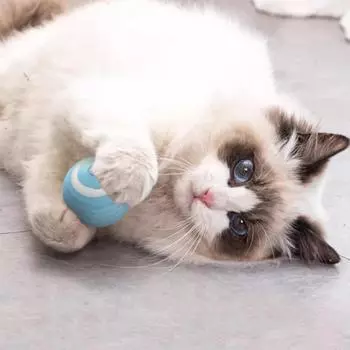 Умная игрушка для кошек, автоматический катящийся мяч, электрическая самодвижущаяся игрушка для котят, мяч, интерактивные аксессуары для кошек в помещении, умные игрушки для домашних животных
