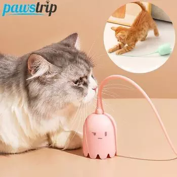 Умная игрушка для кошек, интерактивные игрушки для домашних животных для кошек, электрический катящийся мяч, игрушки для котят, силиконовая вращающаяся игрушка для кошек, играющая в игрушки для домашних животных зелёный