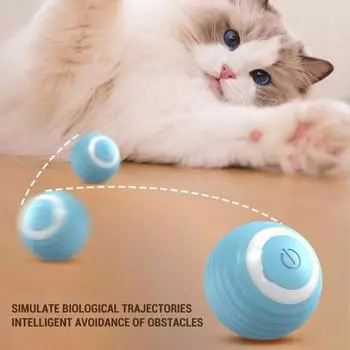 Умная интерактивная игрушка для кошек, не содержащая бисфенола А, USB перезаряжаемая автоматическая игрушка для кошек с красочным световым шаром, игрушка для котенка