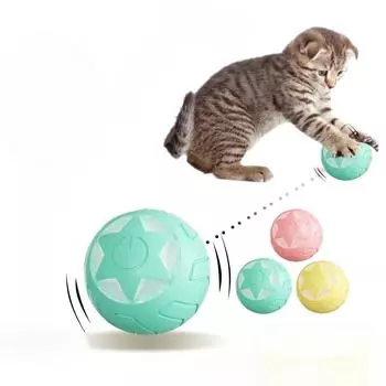 Умная интерактивная игрушка-мяч для кошек, автоматическая катящаяся электрическая игрушка для кошек, для обучения домашних животных, игрушек для дома жёлтый